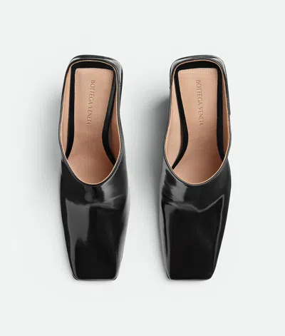 Bottega Veneta Leather Tex Mules With Covered Heel 10cm In Black