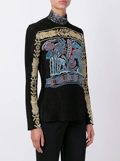 Shop Peter Pilotto Embroidered High Neck Top