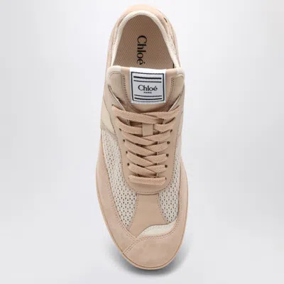 Chloé Kick Mesh And Suede Sneakers In Pink
