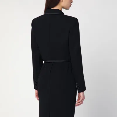 Dolce & Gabbana Cropped Double-breasted Jacket In Black