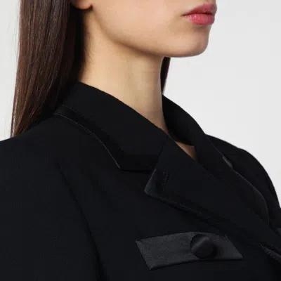 Dolce & Gabbana Cropped Double-breasted Jacket In Black