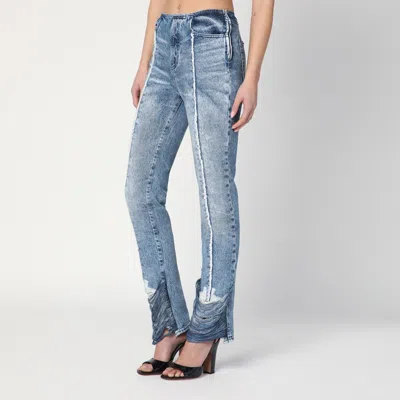 Diesel Bootcut Jeans D-ginna Blue Washed Effect In Blue