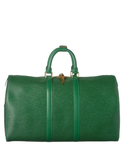 Louis Vuitton Green Epi Leather Keepall 45' In No Color