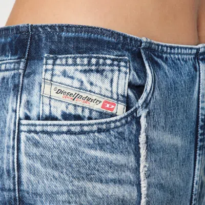 Diesel Bootcut Jeans D-ginna Blue Washed Effect In Blue