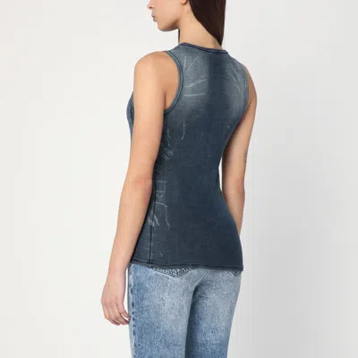 Diesel Top T-go Blue Washed Effect In Blue