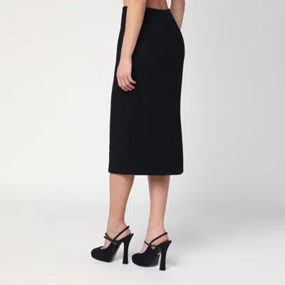Dolce & Gabbana Gabardine Virgin-wool Midi Skirt In Black