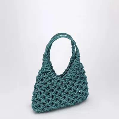 Hibourama Aquamarine Vannifique Small Bag With Crystals In Light Blue