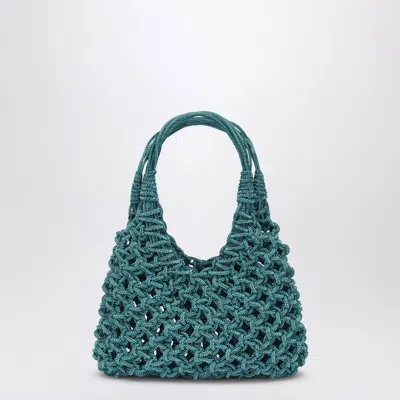 Hibourama Aquamarine Vannifique Small Bag With Crystals In Light Blue