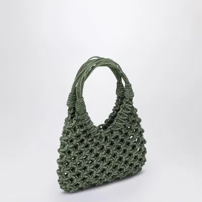 Hibourama Green Vannifique Small Bag With Crystals In Metal