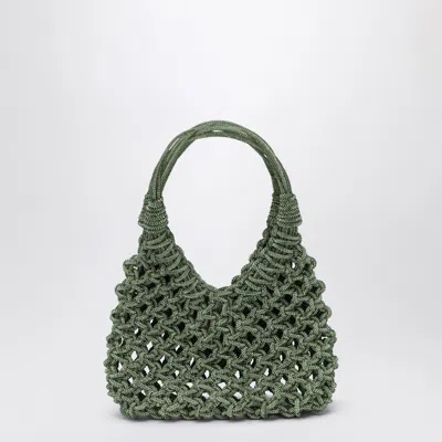 Hibourama Green Vannifique Small Bag With Crystals In Metal