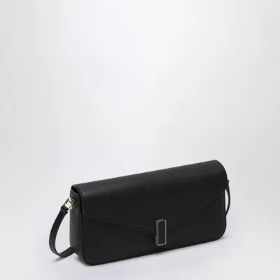 Valextra Iside Flap Leather Shoulder Bag In Black