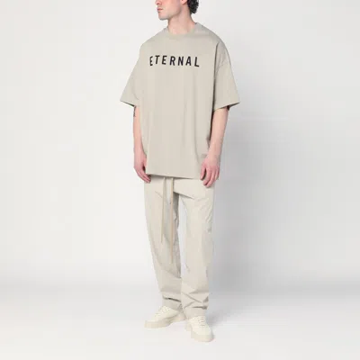 Fear Of God Eternal Oversized Logo-detailed Cotton-jersey T-shirt In Grey
