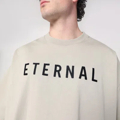 Fear Of God Eternal Oversized Logo-detailed Cotton-jersey T-shirt In Grey