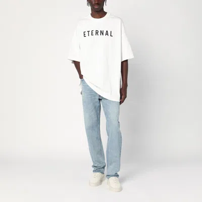 Fear Of God Eternal Oversized Logo-detailed Cotton-jersey T-shirt In White