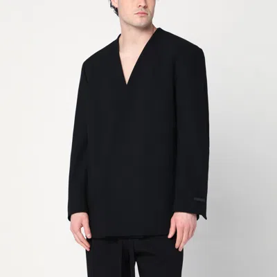 Fear Of God Wool Double-breasted Blazer In Black