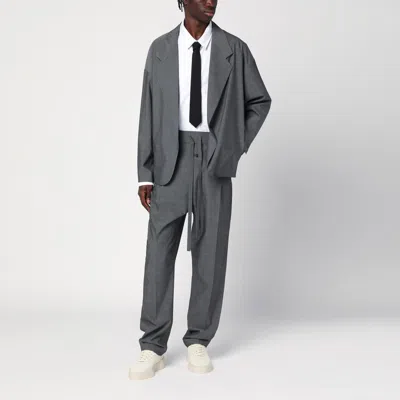 Fear Of God Gray Single-breasted Jacket In Cotton And Wool In Grey