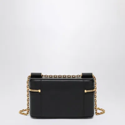 Dolce & Gabbana 'sicily Cube' Black Shoulder Bag With Logo Plaque On The Front And Double Zip In Black
