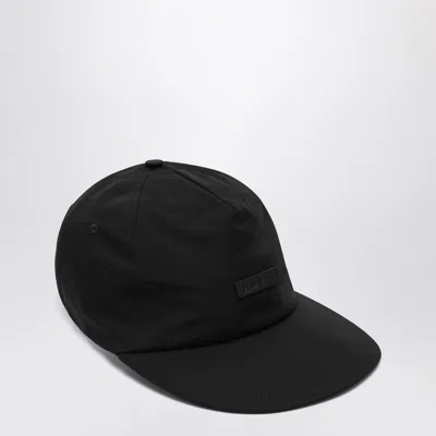 Fear Of God Logo Label Baseball Cap In Black