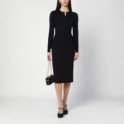 Dolce & Gabbana Black Cardigan With Punched Details In Black