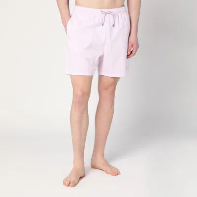 Polo Ralph Lauren Swim Trunks Striped Elastic Waistband In Pink