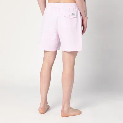 Polo Ralph Lauren Swim Trunks Striped Elastic Waistband In Pink