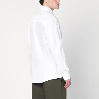 Maison Kitsuné Button Down Classic Shirt With Institutional Fox H Clothing In White