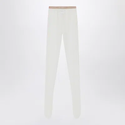 Valentino Logo Waistband Lace Detailed Tights In Print