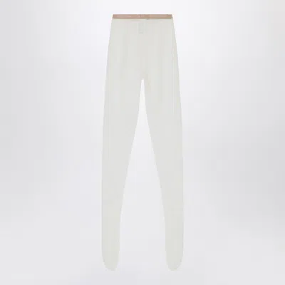 Valentino Logo Waistband Lace Detailed Tights In Print