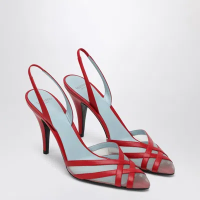 Valentino Slingback Pumps In Red