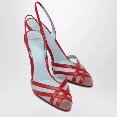 Valentino Slingback Pumps In Red