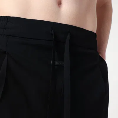 Fear Of God Black Cotton And Wool Trousers In Black