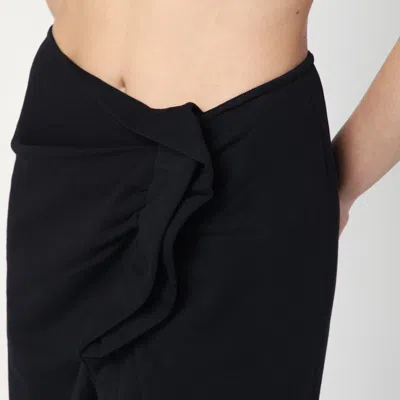 Dries Van Noten Ruffle-trim Cotton Midi Skirt In Black