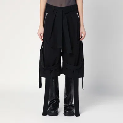 Attico Wide Bermuda Shorts In Black