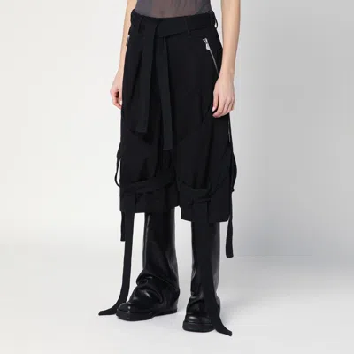 Attico Wide Bermuda Shorts In Black