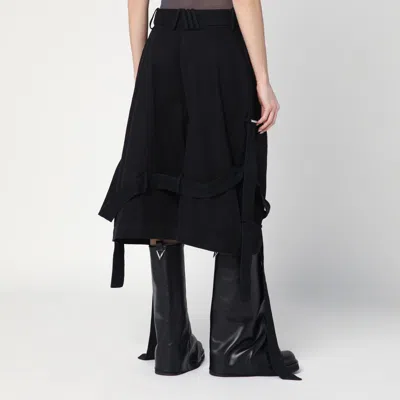 Attico Wide Bermuda Shorts In Black
