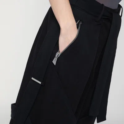 Attico Wide Bermuda Shorts In Black