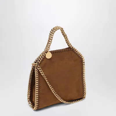 Stella Mccartney Brandy Coloured Micro Falabella Tote Bag In Brown