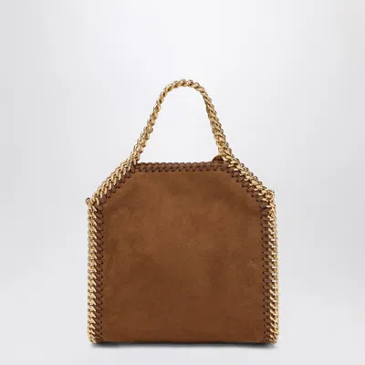 Stella Mccartney Brandy Coloured Micro Falabella Tote Bag In Brown