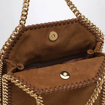 Stella Mccartney Brandy Coloured Micro Falabella Tote Bag In Brown
