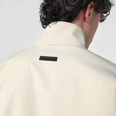 Fear Of God Beige Nylon And Polyester Jacket With High Collar And Zip In Grey