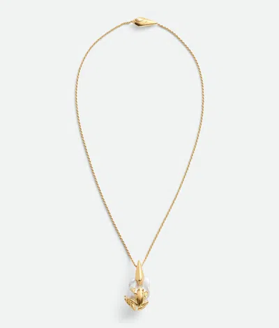 Bottega Veneta Rana Embellished Gold-plated Necklace