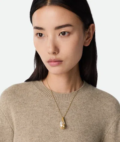 Bottega Veneta Rana Embellished Gold-plated Necklace
