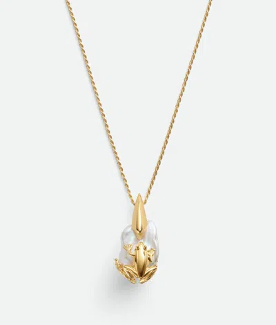 Bottega Veneta Rana Embellished Gold-plated Necklace