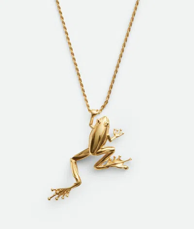 Bottega Veneta Rana Necklace In Yellow Gold