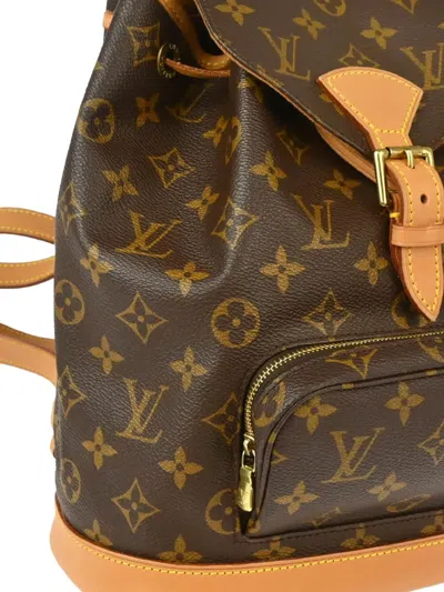 Pre-owned Louis Vuitton 1999 Montsouris Mm Backpack In 褐色