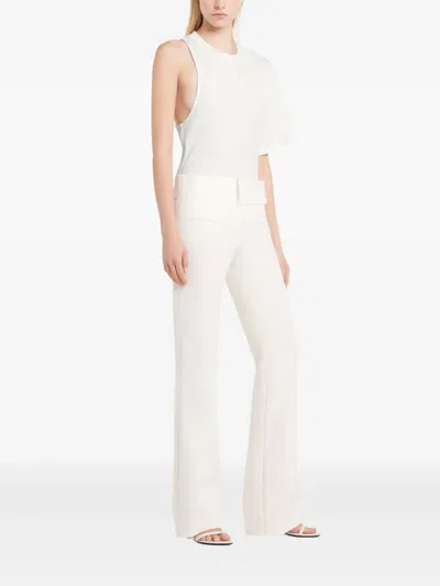 Courrèges Courregès Oneshoulder Tshirt In Scuba In 白色