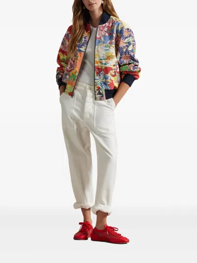 Polo Ralph Lauren Tropical-floral Twill Bomber Jacket In Hawaiian Print Multi