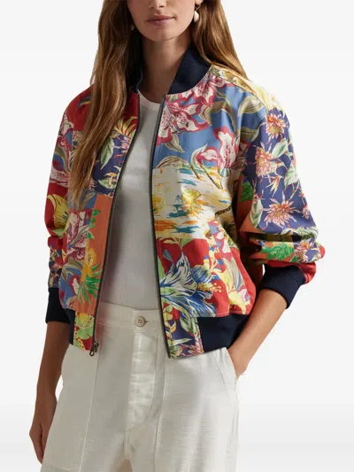 Polo Ralph Lauren Tropical-floral Twill Bomber Jacket In Hawaiian Print Multi