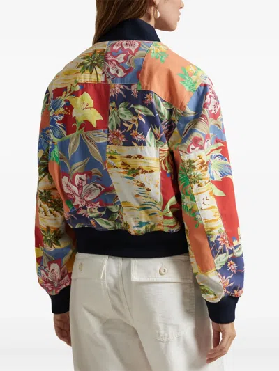 Polo Ralph Lauren Tropical-floral Twill Bomber Jacket In Hawaiian Print Multi