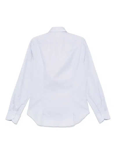 Canali Micro Check Shirt In Blue